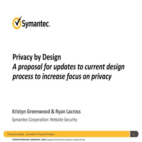 Privacy by Design: White Papaer