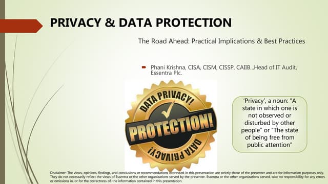 Privacy & Data Protection