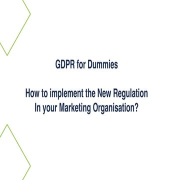 GDPR for dummies  