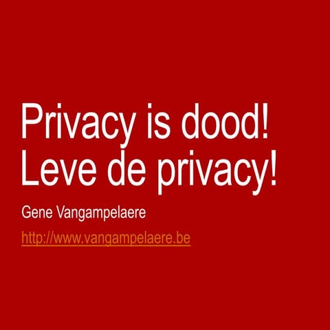 Internet, belager van mijn privacy
