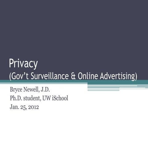 Privacy law and policy 2 - LIS550 