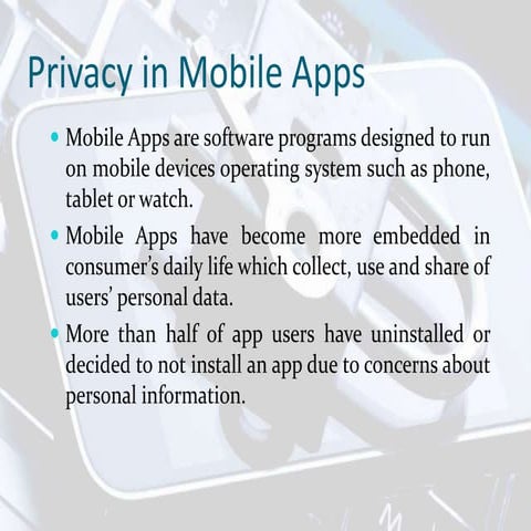 Privacy on Mobile Apps