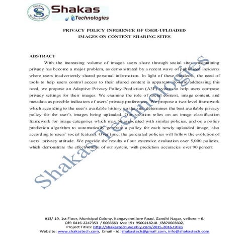 Privacy policy inference of user uploaded