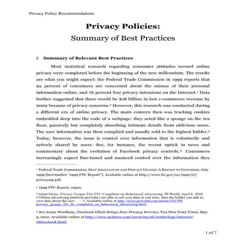 Privacy Policy Primer