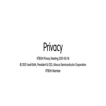 Privacy PPT by Axel Kloth_March 18 2021