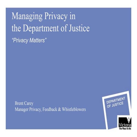 Privacy presentation for regional directors july 2009