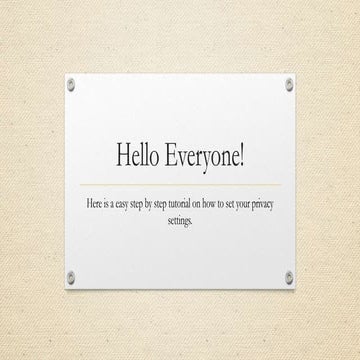 How to set your privacy settings on facebook by Kymberley Choo