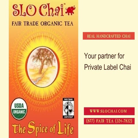 SLO Chai Private Label Tea Presentation