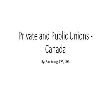 Private and Public sector Unions - Canada