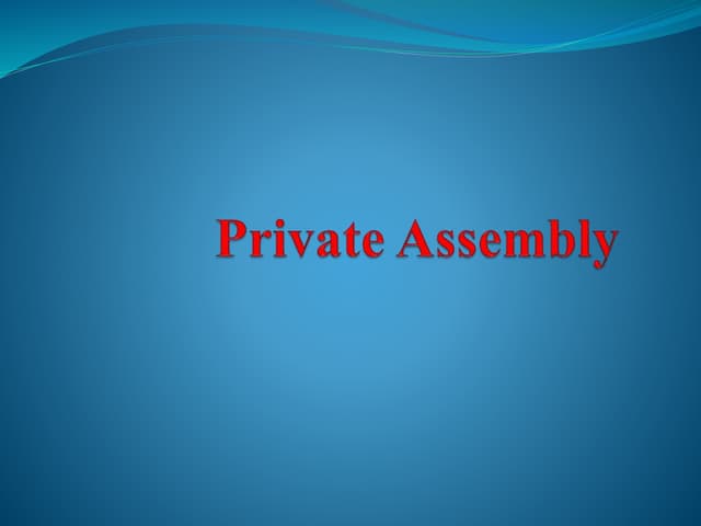 C# Private assembly