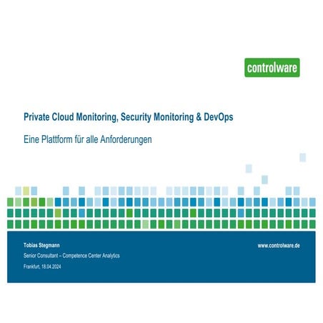 Private Cloud Monitoring, Security Monitoring & DevOps - Splunk Public Sector...