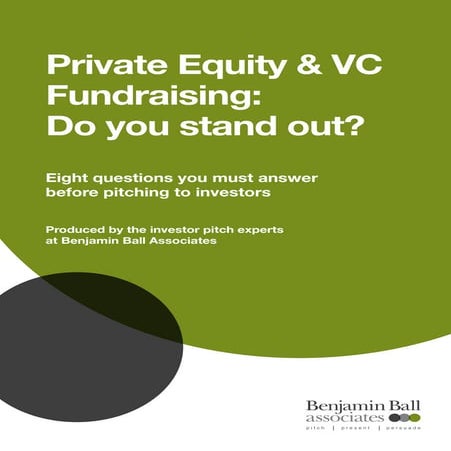 How to raise money from investors - Stand out when you pitch
