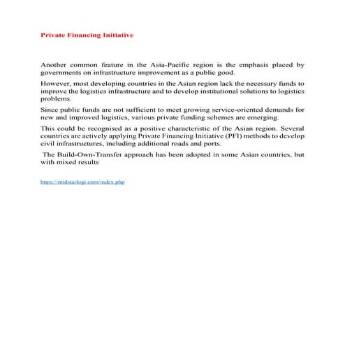 Private Financing InitiativeThe Build FTL | PDF