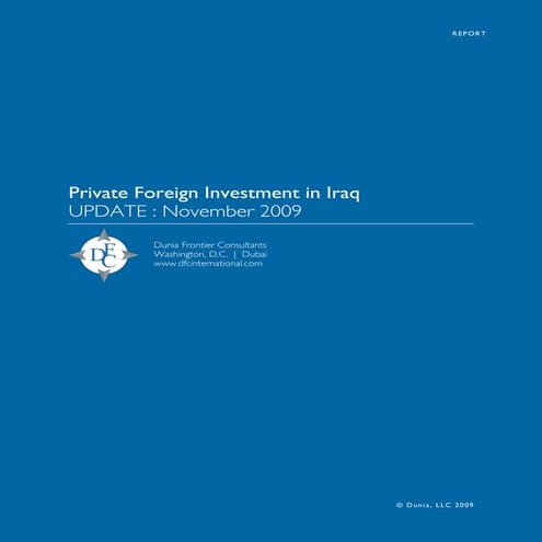Private Foreign Investment In Iraq 2009