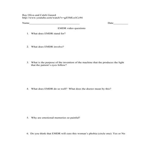 Emdr #Ptss# | PDF