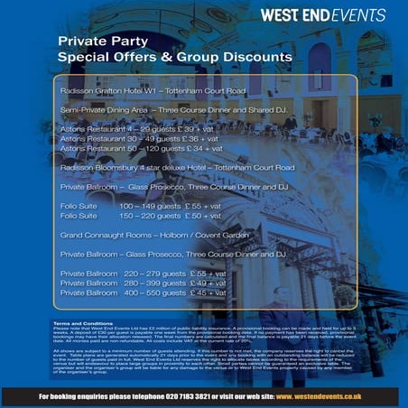 Private party special offers