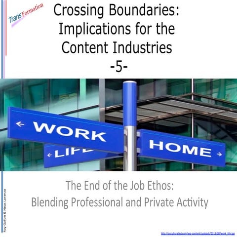 Crossing Boundaries 5: The End of the Job Ethos: Blending Professional and Pr...