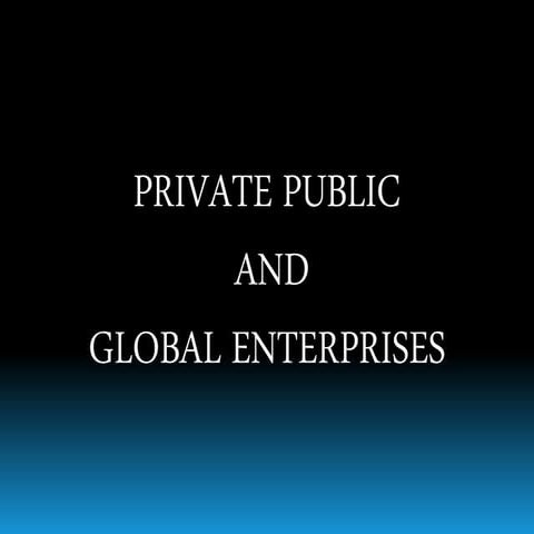 Private public & global environment 