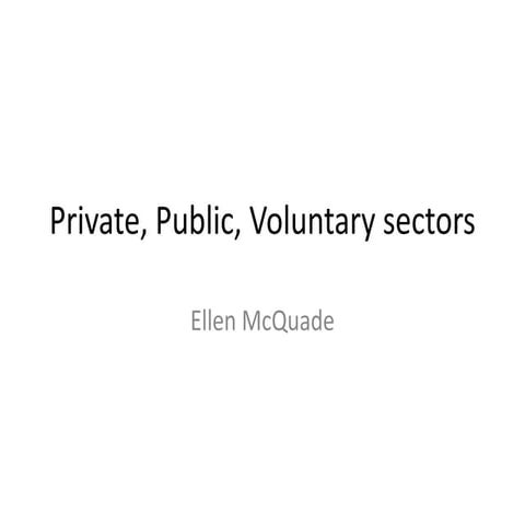 Private public voluntary sectors powerpoint