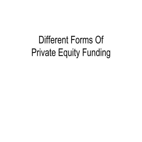 Private Equity Funding