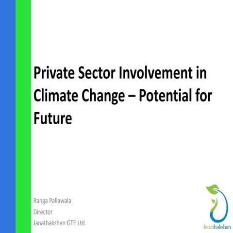 Private Sector Engagement in Climate Change | PPTX