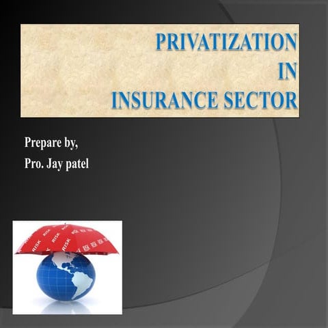 Privatisation in insurance sector
