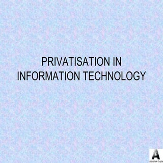 Privatisation in India Presentation