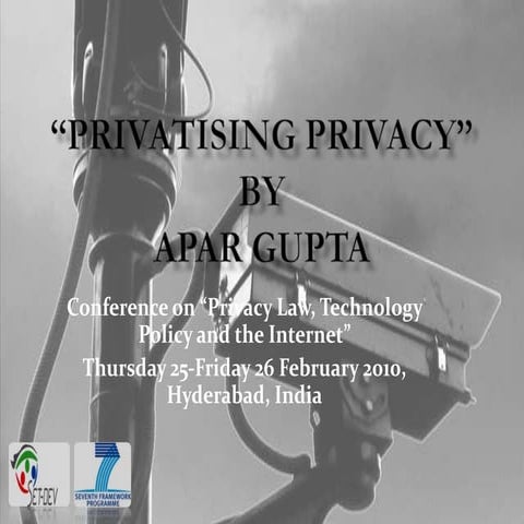Privatising Privacy