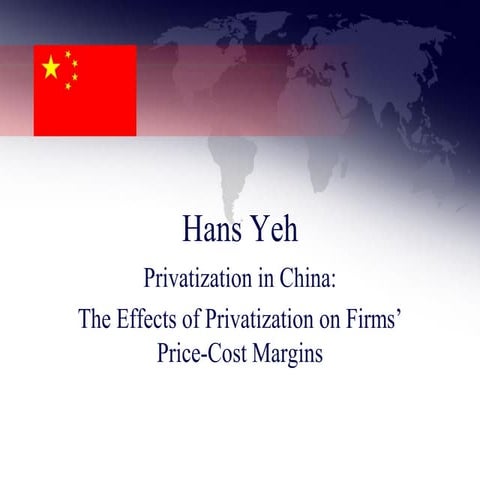 Privatization of Chinese SOEs: Effects on firms' price-cost margins