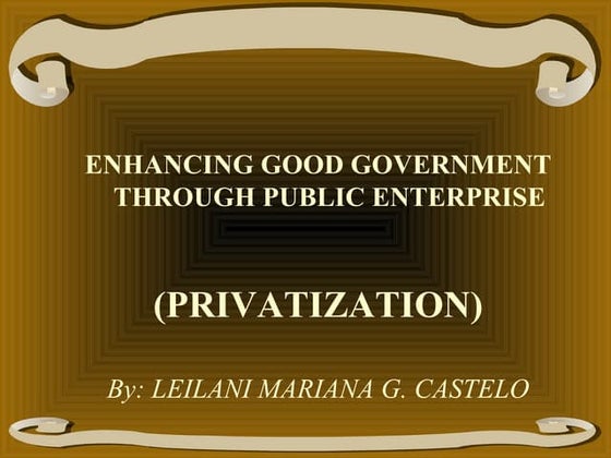 Chapter 7 privatization | PPT