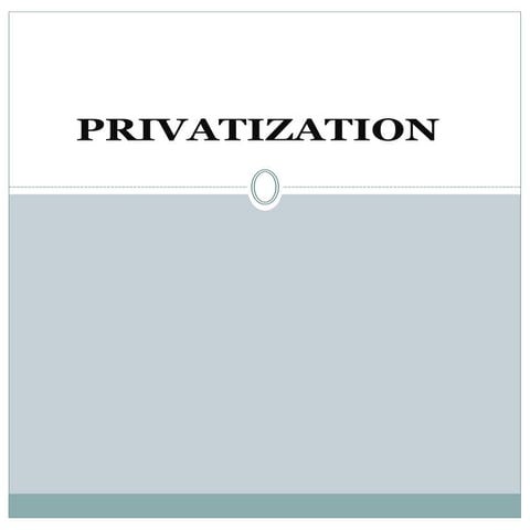 Privatization