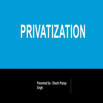 Privatization