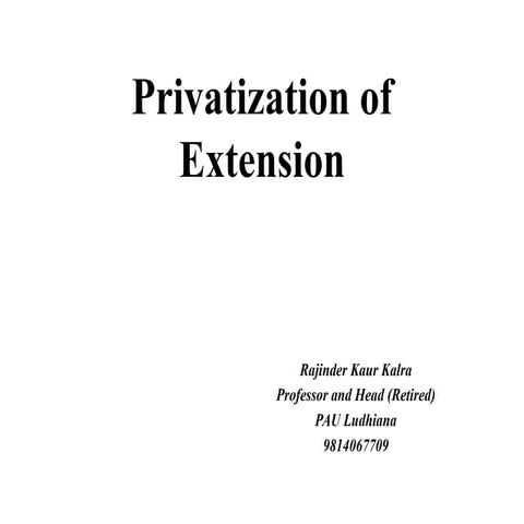 Privatization of  extension