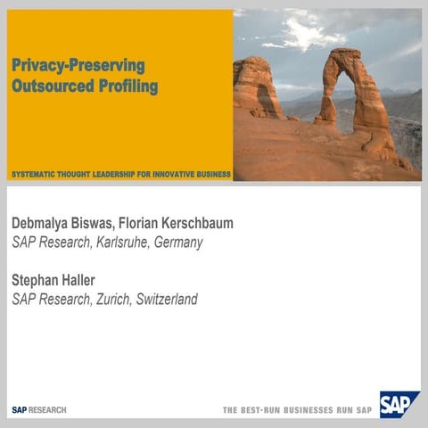 Privacy-Preserving Outsourced Profiling