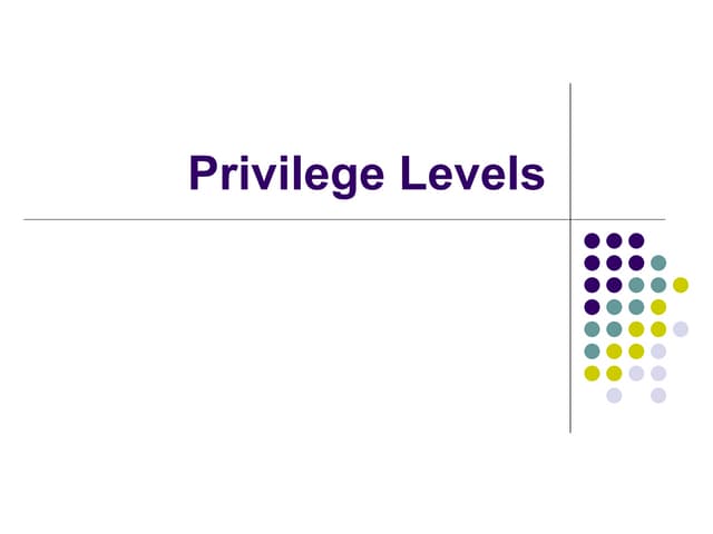 Privilege levels 80386