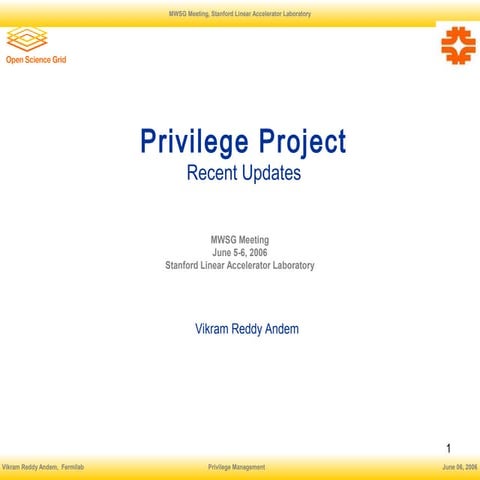 Privilege Project Vikram Andem