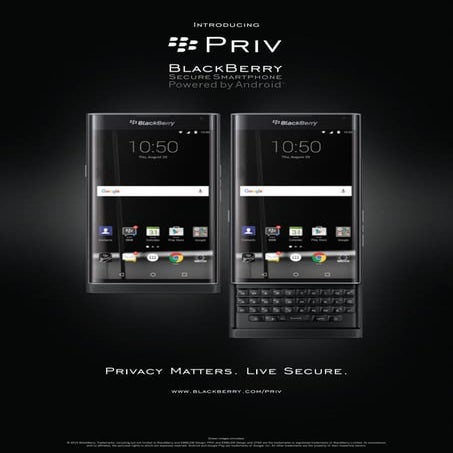 BlackBerry PRIV Secure Smartphone Powered by Android: Posters