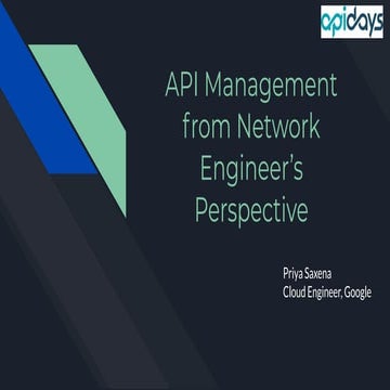 apidays LIVE New York 2021 - API Management from a network Engineer's perspec...