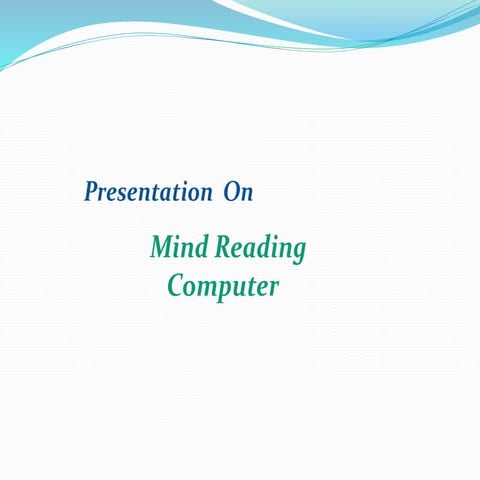 Mind Reading Computer
