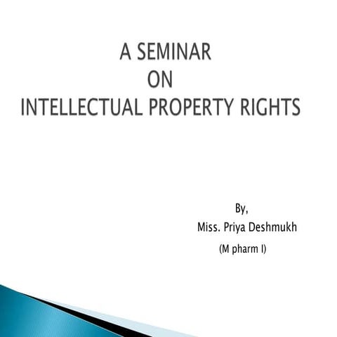 INTELLECTUAL PROPERTY RIGHTS