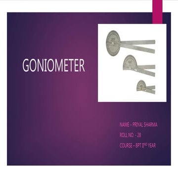 Goniometry  of upper limb 