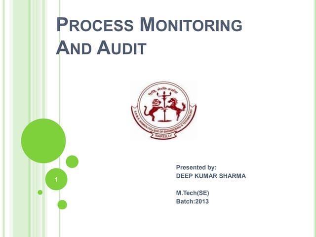 Process Monitoring And Audit