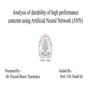 Analysis of durability of high performance concrete using Artificial Neural N...