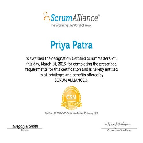 Certified Scrum Master | PDF