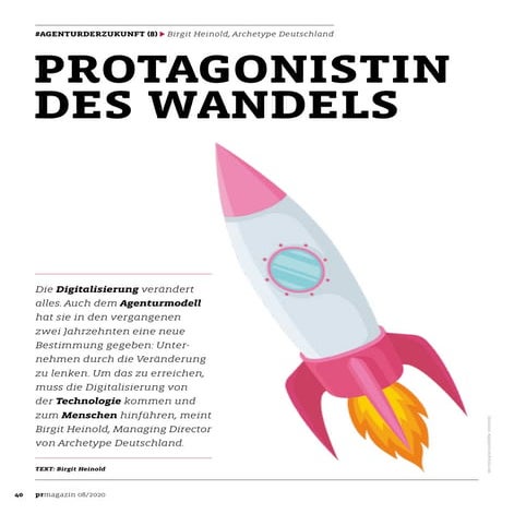 PR Magazin 08 2020: Archetype Agentur der Zukunft 