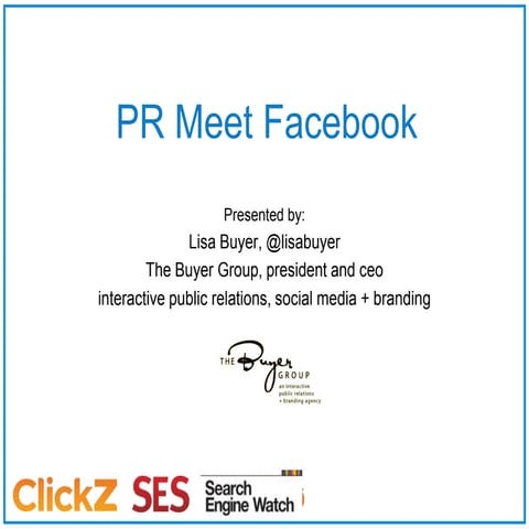 PR Meets Facebook