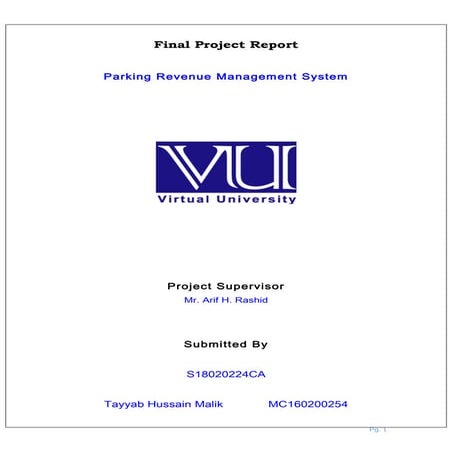 Parking Revenue Management System