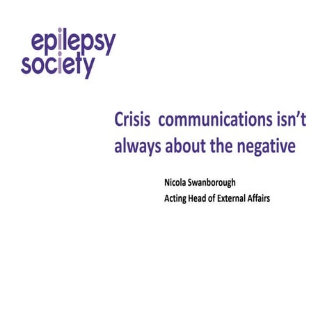 Crisis communications isn't always about the negative