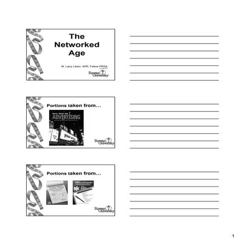 PR Networked Age BIG Lecture Fall 2009