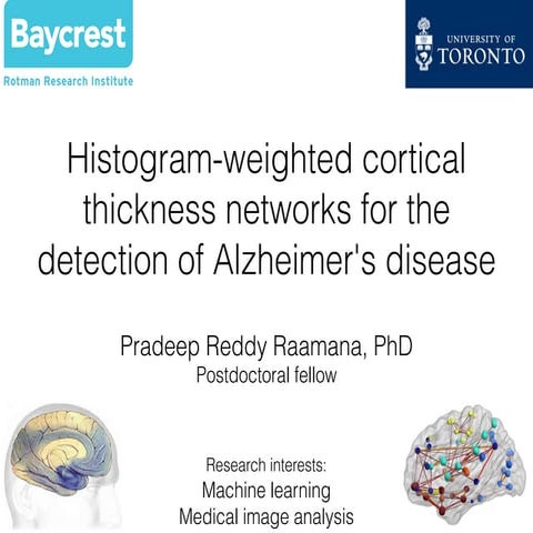 Histogram-weighted cortical thickness networks for the detection of Alzheimer...